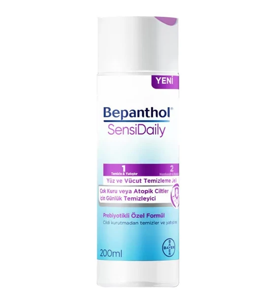 Bepanthol Sensidaily Yüz ve Vücut Temizleme Jeli 200 ml ürün görseli 1