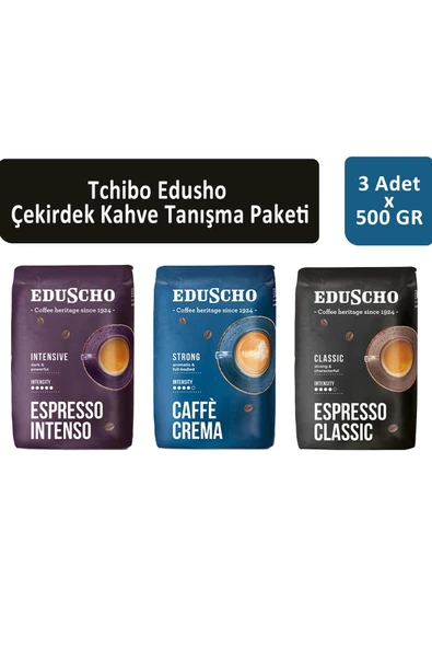 Tchibo Eduscho Çekirdek Kahve Tanışma Paketi 500 gr x 3 Adet ürün görseli 1