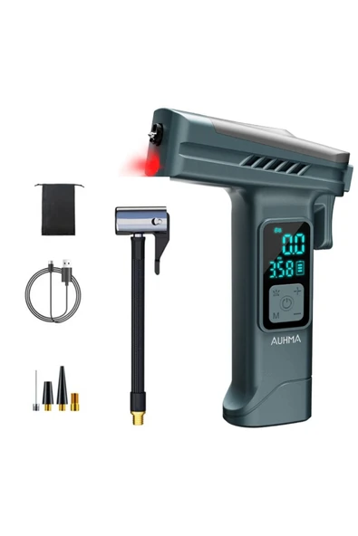 Auhma A7733 Taşınabilir Kompresörlü Hava Pompası 4000mAh|150 PSI | Dijital LCD Ekranlı ürün görseli 1
