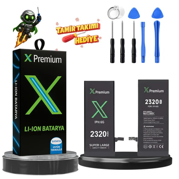 iPhone 6 Batarya Xpremium Pil Süper Yüksek Kapasiteli Güçlendirilmiş 2320 mAh ürün görseli 1