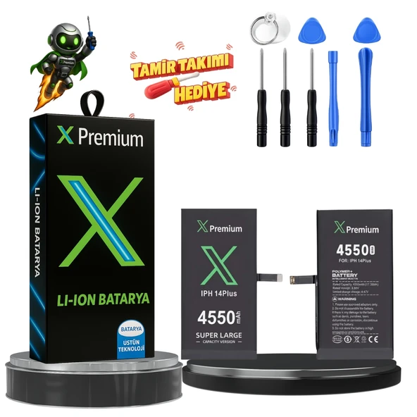 iPhone 14 Plus Batarya Xpremium Pil Süper Yüksek Kapasiteli Güçlendirilmiş 4550 mAh ürün görseli 1