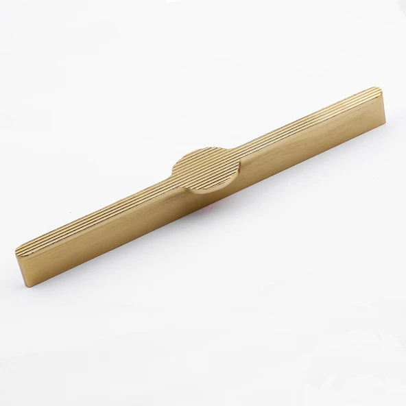 Saral Çizgili Mat Altın Metal Kulp 224 mm 22.4 cm Mobilya Çekmece Mutfak Dolabı Dolap Kapak Kulplar ürün görseli 1