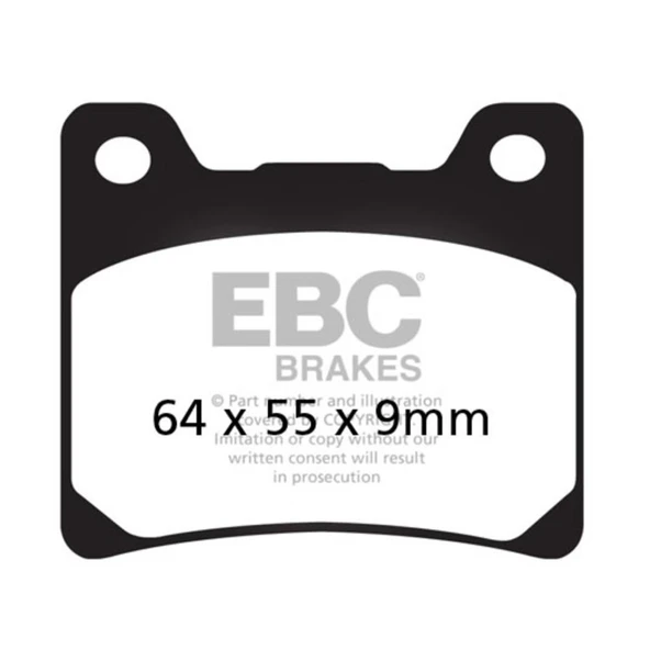 EBC FA088HH YAMAHA XJR1300 98-01, VMAX12, XV100 VIRAGO ARKA SINTER FREN BALATASI ürün görseli 1