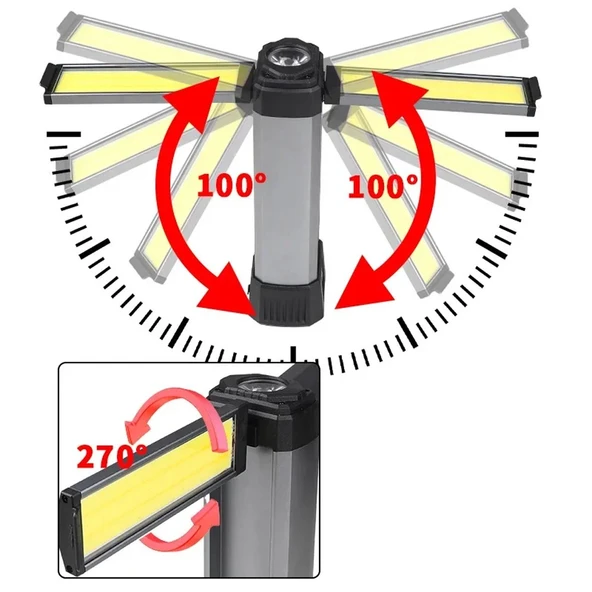 PowerMaster PM-24565 Cob Ledli 2 Kanatlı Çalışma Lambası - Resim 2