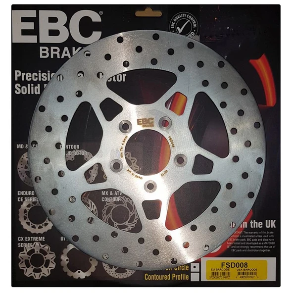 EBC FSD008 HARLEY DAVIDSON ÇELİK ÖN FREN DİSKİ ürün görseli 1