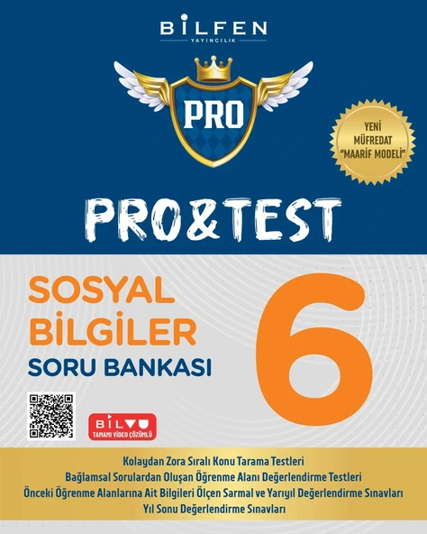 Bilfen Yayıncılık 6.Sınıf Pro&Test Sosyal Bilgiler Soru Bankası Yeni ürün görseli 1
