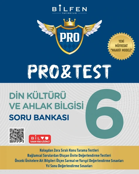 Bilfen Yayıncılık 6.Sınıf Pro&Test Din Kültürü Soru Bankası Yeni ürün görseli 1