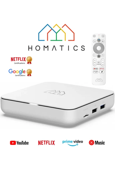 Homatics Box R 4k Lisanslı Media Player 2gb Ram - 32gb Depolama Type-C Dvb-S2 Tuner M8 Air Mouse - Resim 2