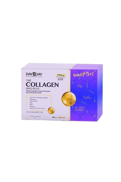 Day2Day The Collagen Mag Plus Çilek Ve Karpuz Aromalı Takviye Edici Gıda 9700mg 30 Şase ürün görseli 1