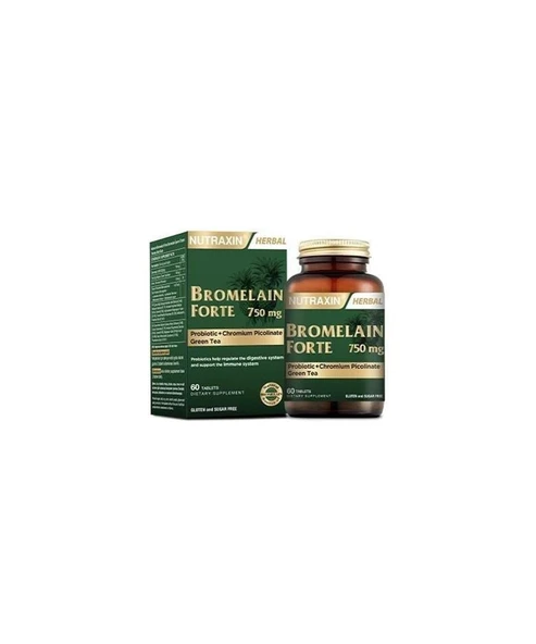 Nutraxin Bromelain Forte 750 mg 60 Tablet ürün görseli 1