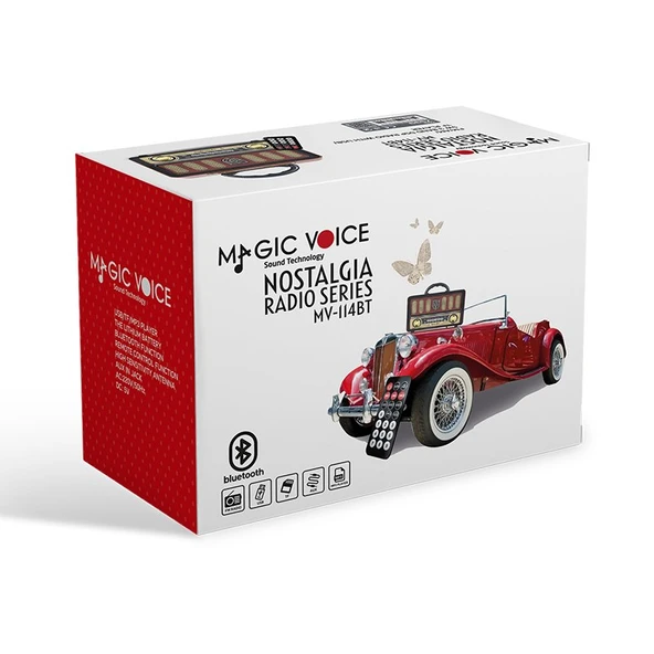 MagicVoice MV-114BT Bluetooth Destekli Nostaljik Radyo ürün görseli 1