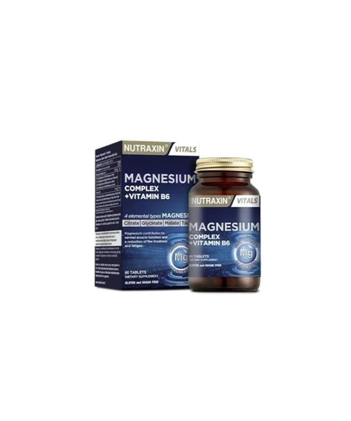 Nutraxin Magnezyum Complex Vitamin B6 60 Tablet ürün görseli 1