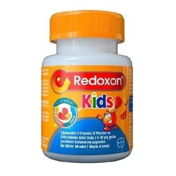 Redoxon Kids C Vitamini D Vitamini ve Çinko İçeren Çiğnenebilir Tablet 60 Adet ürün görseli 1