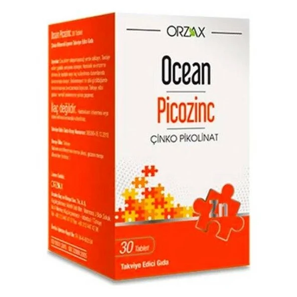 Ocean Picozinc Takviye Edici Gıda 30 Tablet ürün görseli 1
