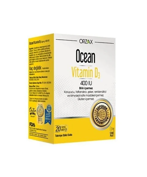 Ocean Vitamin D3 400 IU Sprey 20 Ml ürün görseli 1