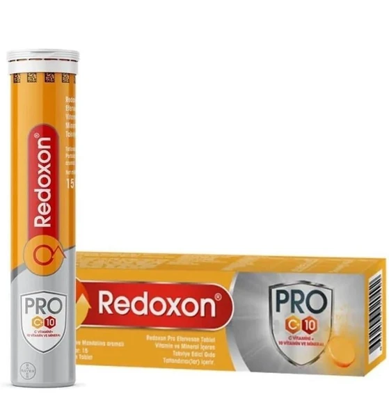 Redoxon Pro 15 Efervesan Tablet I 1000 C Vitamini, D Vitamini, Selenyum ve Çinkoya ek 7 Vitamin ve Mineral İçeren Takviye Edici Gıda ürün görseli 1