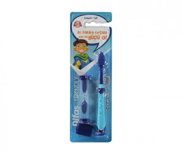 Difaş Friendly Çocuk Diş Fırçası Yumuşak mavi ürün görseli 1