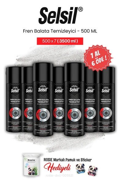 Selsil Fren Balata Temizleyici Sprey, 500 ml 7 AL 6 ÖDE ve rosie pamuk ürün görseli 1