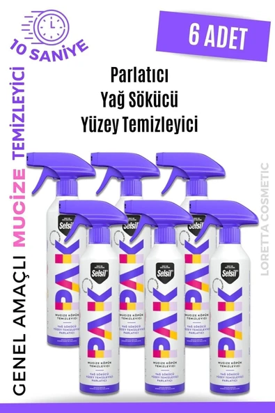 Selsil Pak 6 Lı 500 Ml Mucize Köpük Temizleyici Sprey ürün görseli 1