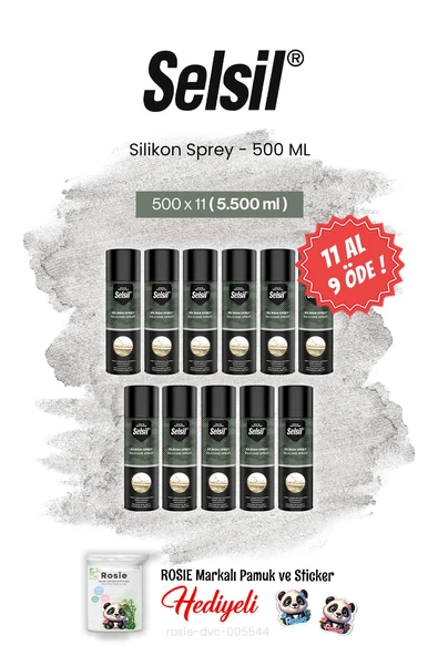 Selsil 500 ml Silikon Sprey, 11 AL 9 ÖDE ve rosie pamuk ürün görseli 1