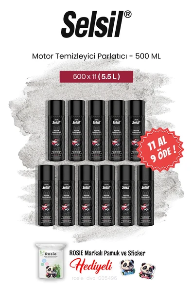 Selsil Motor Temizleyici Parlatıcı, 11 AL 9 ÖDE 500 ml ve rosie pamuk ürün görseli 1