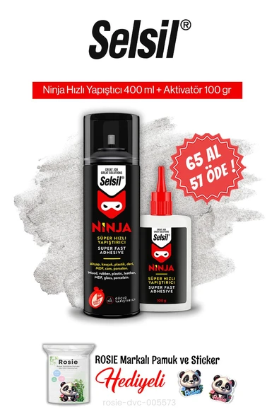 Selsil 65 AL 57 ÖDE, Ninja Hızlı Yapıştırıcı Set, ve rosie pamuk ürün görseli 1