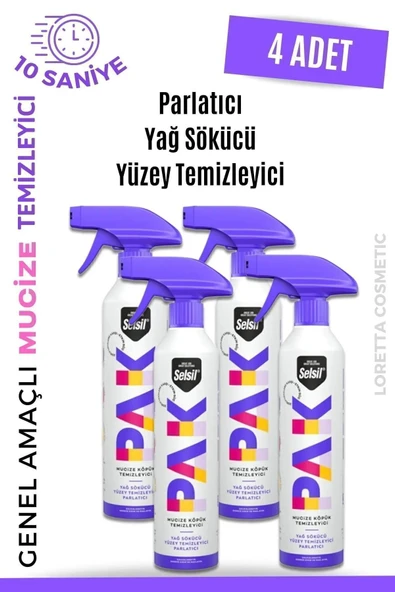 Selsil Pak 4 Lü 500 Ml Mucize Köpük Temizleyici Sprey ürün görseli 1