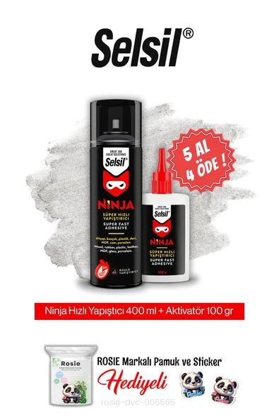Selsil 5 AL 4 ÖDE Ninja Hızlı Yapıştırıcı Set ve rosie pamuk ürün görseli 1