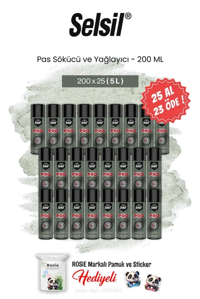 Selsil 200 ml 25 AL 23 ÖDE Pas Sökücü ve Yağlayıcı ve rosie pamuk ürün görseli 1