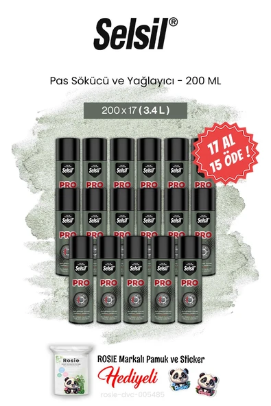 Selsil 200 ml Pas Sökücü ve Yağlayıcı 17 AL 15 ÖDE ve rosie pamuk ürün görseli 1