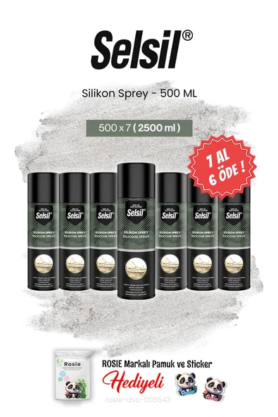 Selsil Silikon Sprey, 500 ml 7 AL 6 ÖDE ve rosie pamuk ürün görseli 1