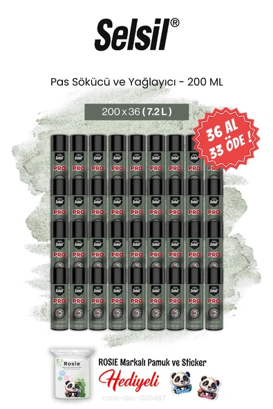 Selsil 200 ml 36 AL 33 ÖDE Pas Sökücü ve Yağlayıcı ve rosie pamuk ürün görseli 1