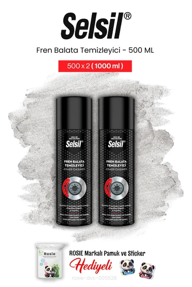 Selsil Fren Balata Temizleyici Sprey, 500 ml 2 adet ve rosie pamuk ürün görseli 1