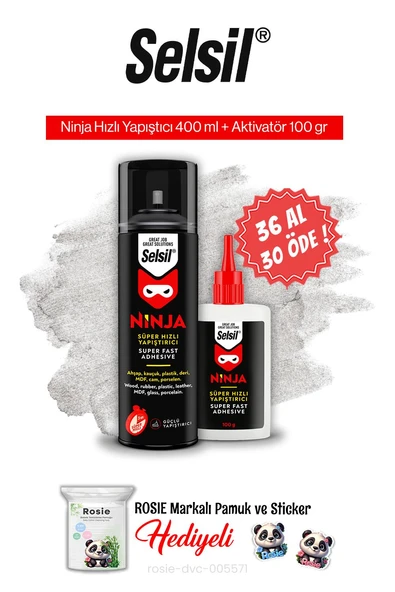 Selsil 36 AL 30 ÖDE Ninja Hızlı Yapıştırıcı Set ve rosie pamuk ürün görseli 1