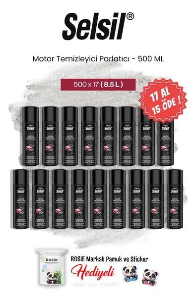 Selsil 500 ml Motor Temizleyici Parlatıcı, 17 AL 15 ÖDE ve rosie pamuk ürün görseli 1