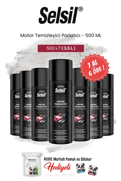 Selsil Motor Temizleyici Parlatıcı, 500 ml 7 AL 6 ÖDE ve rosie pamuk ürün görseli 1