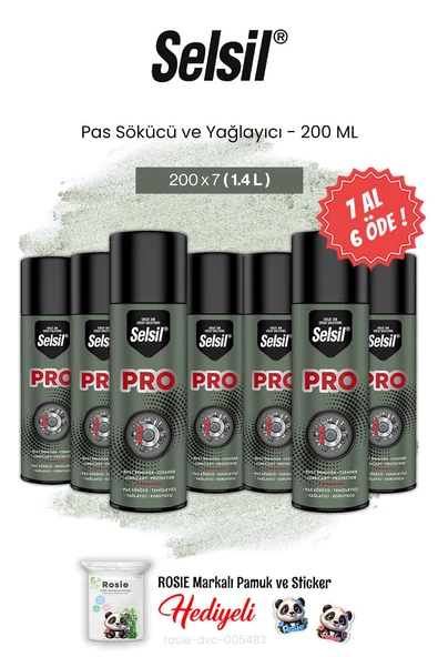 Selsil Pas Sökücü ve Yağlayıcı 200 ML 7 AL 6 ÖDE ve rosie pamuk ürün görseli 1