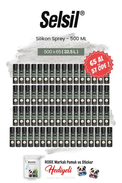 Selsil 65 AL 57 ÖDE, 500 ml Silikon Sprey ve rosie pamuk ürün görseli 1