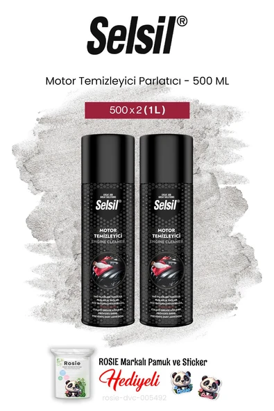Selsil Motor Temizleyici Parlatıcı, 500 ml 2 adet ve rosie pamuk ürün görseli 1