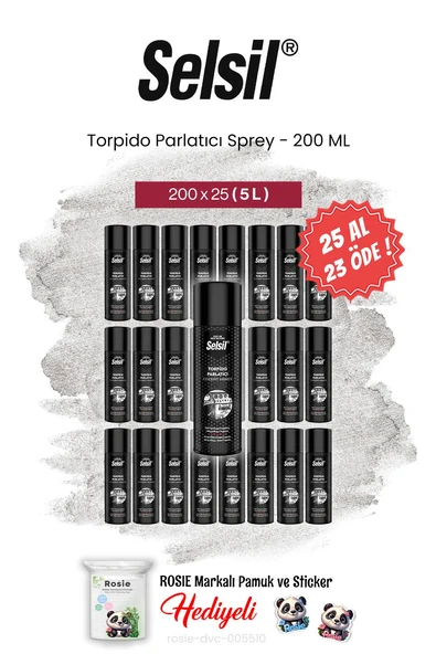Selsil 200 ml 25 AL 23 ÖDE Torpido Parlatıcı Sprey, ve rosie pamuk ürün görseli 1