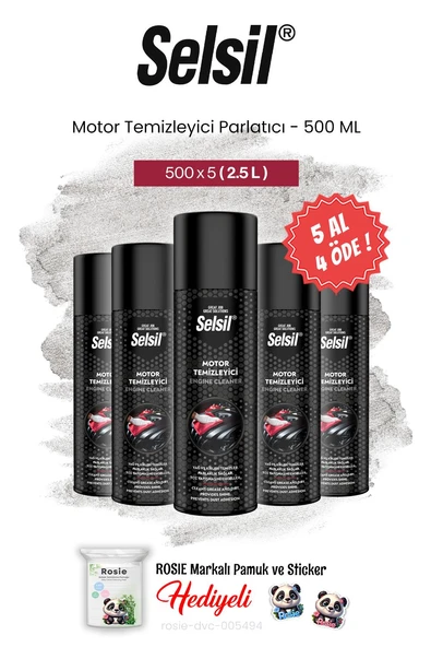 Selsil 5 AL 4 ÖDE Motor Temizleyici Parlatıcı, 500 ml ve rosie pamuk ürün görseli 1