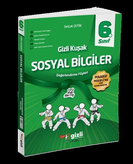 Gizli Yayınları 6. Sınıf Sosyal Bilgiler Değerlendirme Föyleri Gizli Kuşak Serisi Yeni ürün görseli 1