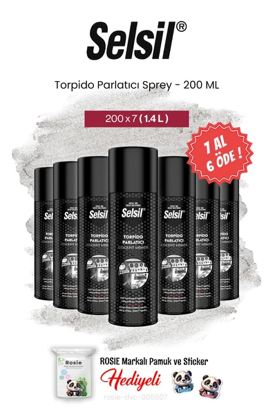 Selsil Torpido Parlatıcı Sprey, 200 ml 7 AL 6 ÖDE ve rosie pamuk ürün görseli 1