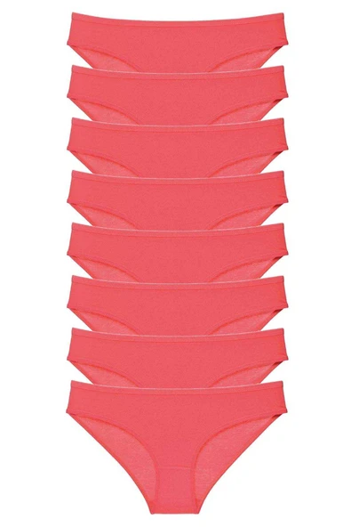 8 adet Süper Eko Set Likralı Kadın Slip Külot Fuşya ürün görseli 1