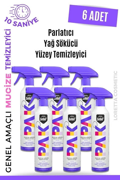 Selsil Pak 6 Lı 500 Ml Mucize Köpük Temizleyici Sprey ürün görseli 1