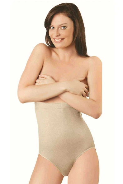 Elite Life Dikişsiz Şekillendirici Silikonlu Kadın Ten Slip Korse 890 ürün görseli 1