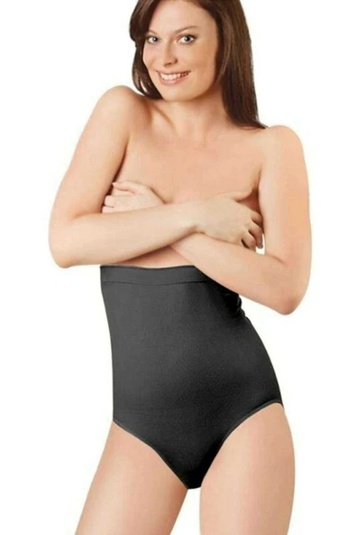 Elite Life Dikişsiz Şekillendirici Silikonlu Kadın Siyah Slip Korse 890 ürün görseli 1