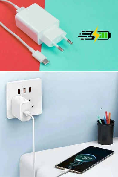 BUFFER® 120W USB Hızlı Type C Uçlu Kablolu Şarj Aleti - Resim 7