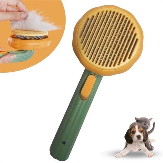 BUFFER Plastik Yeşil Evcil Hayvan Bakım  Pet Fırçası Çok Amaçlı Pet Fırçası Yeşil ürün görseli 1