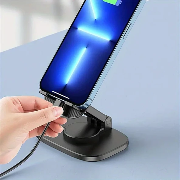 BUFFER® 360 Döner Masaüstü Mobil Telefon Tutucu Standı - Resim 3